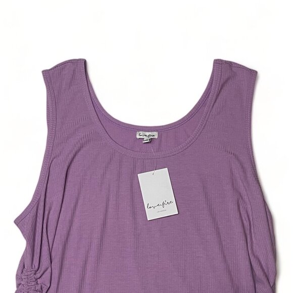 Love, Fire Trendy Plus Size Side Rushed Drawstring Tank, Size 3X, New - Picture 3 of 9